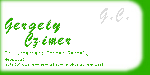 gergely czimer business card